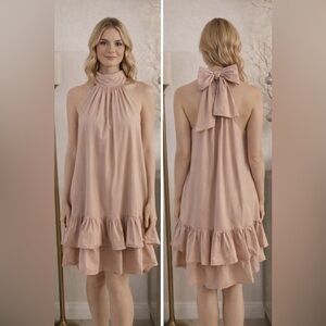 Arkitect Elegant Pink Halter Dress by Arkitect size M